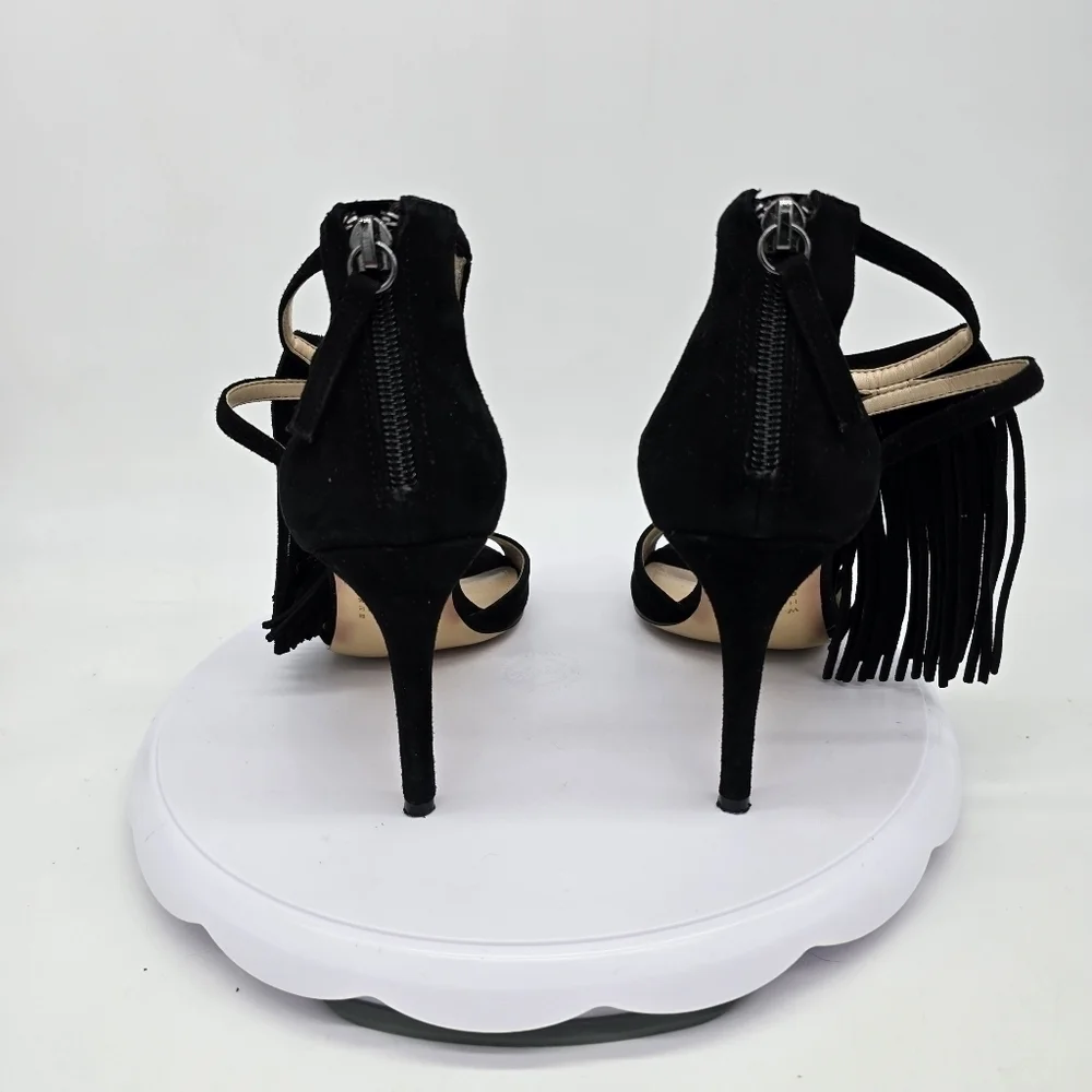 White House Black Market Shoes Women 7.5M Delilah Suede Fringe Heels
